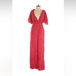 Red Floral Women's Jumpsuit Finders